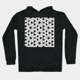 Black And White Geometric Hoodie